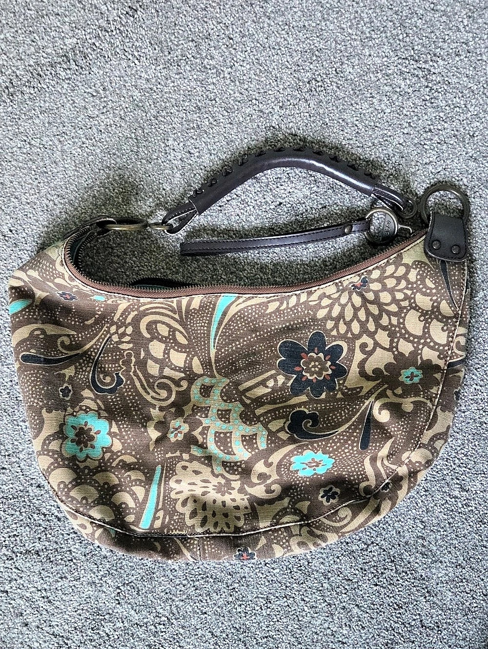 Gap Paisley Shoulder Bag in Brown & Teal